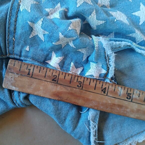 Gazoz Jeans Denim Shorts Womens 24 Blue American Flag All American Aesthetic - Picture 7 of 7